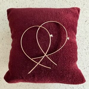 NEW LANA JEWELRY Small Upside Down Diamond Hoop Earrings Rose Gold